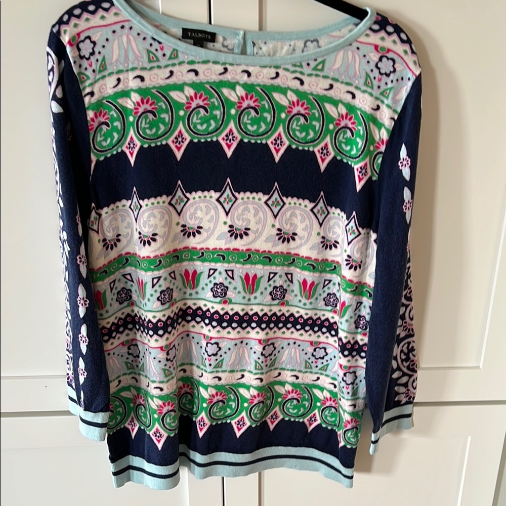 Talbots Multicolor Patterned Sweater / blouse